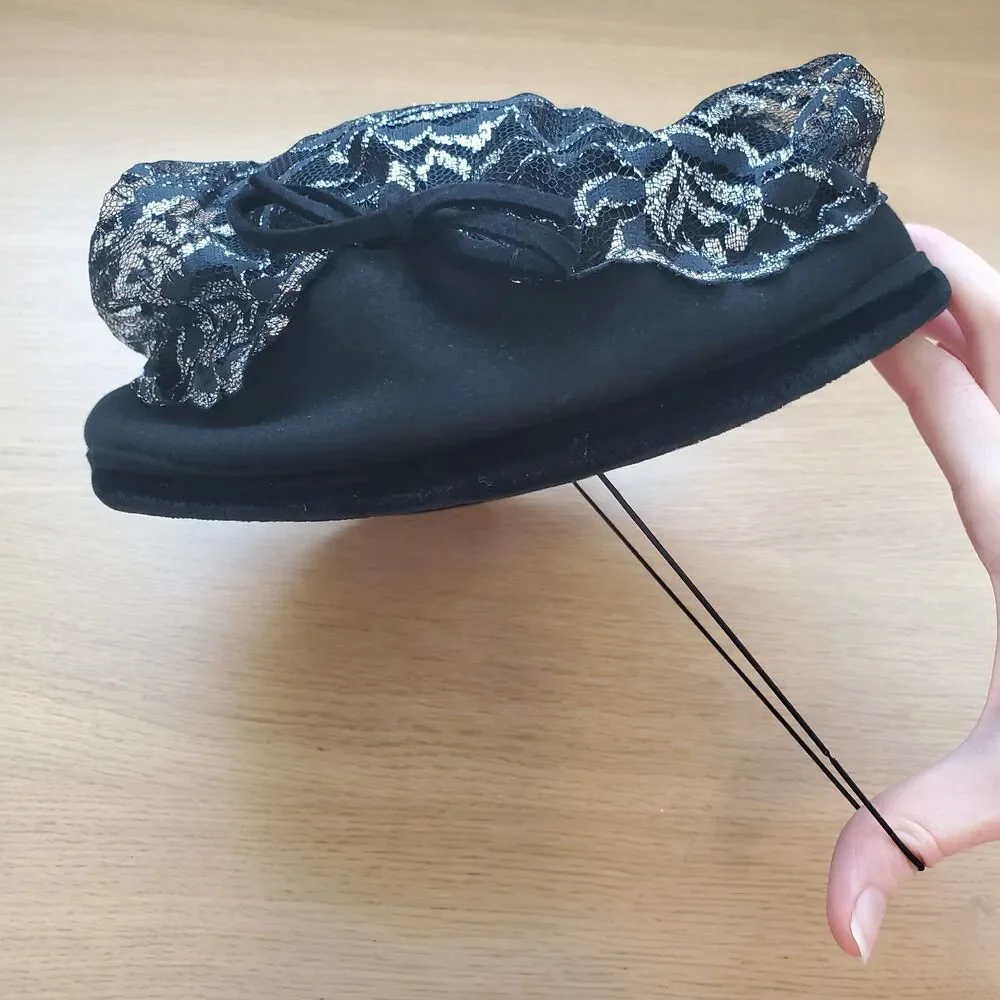 Vintage Austelle Black Wool Hat